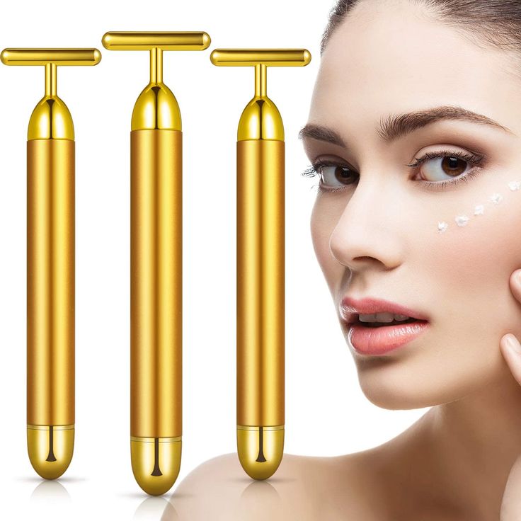 24K Gold Energy Beauty Bar Electric Facial Massage Roller